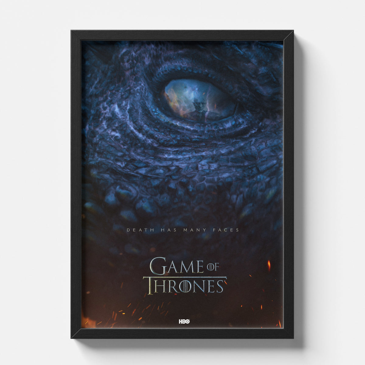 Night King Reflection Poster – Game of Thrones Dragon Eye Artwork