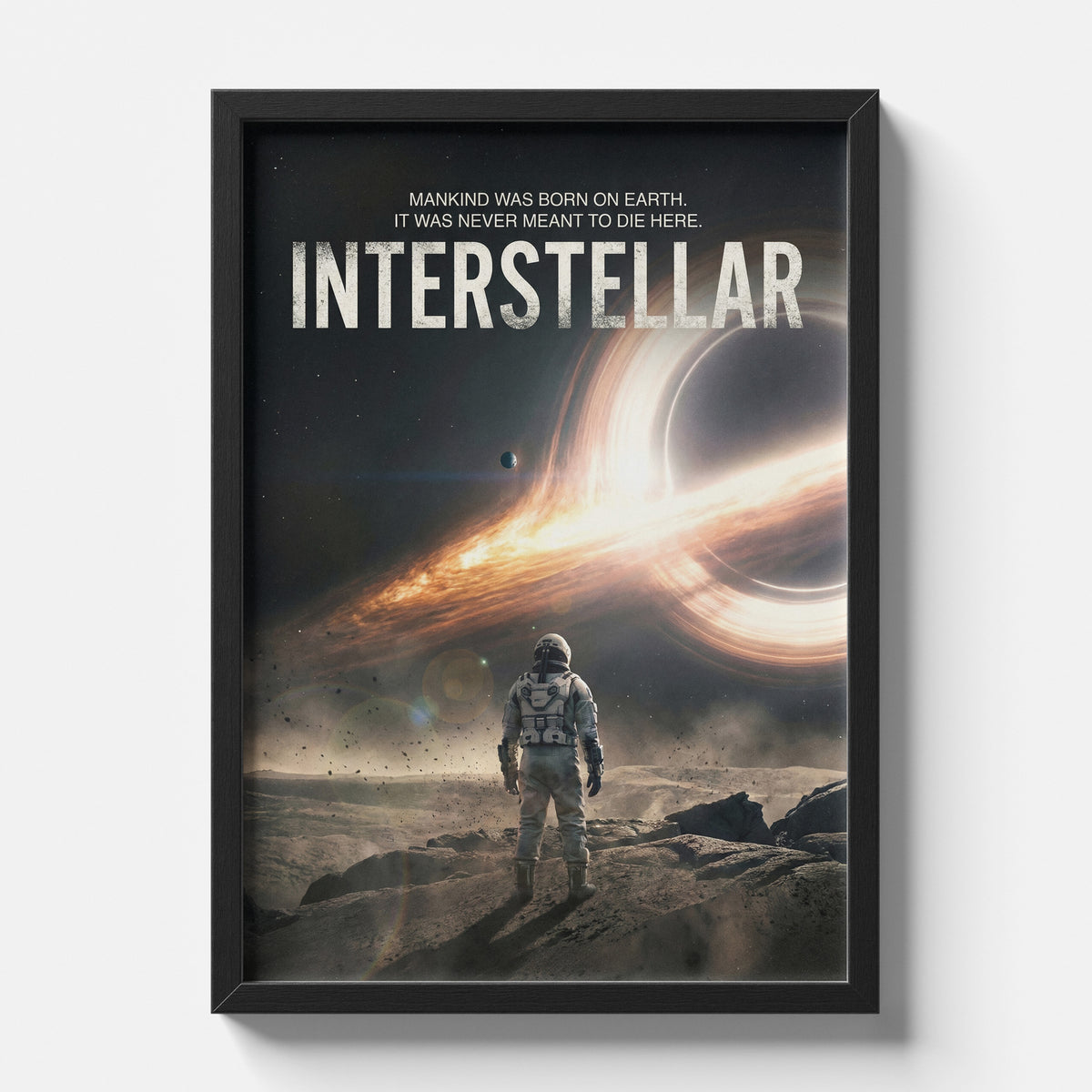 Interstellar Astronaut Facing Black Hole Poster