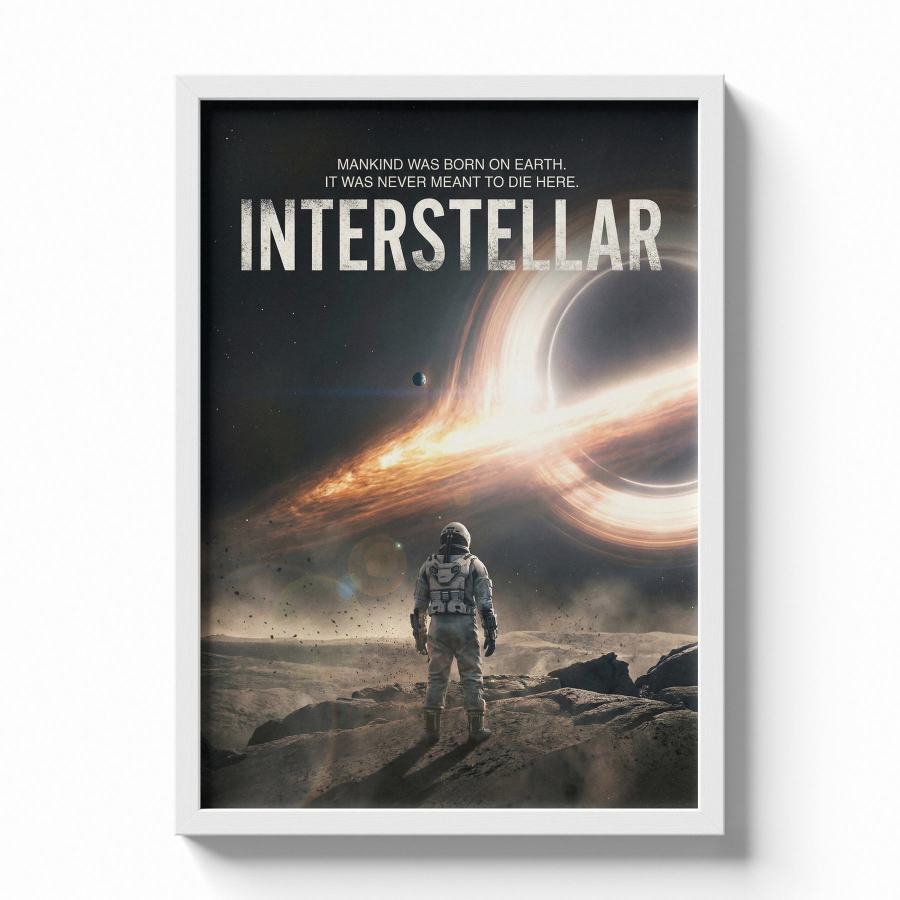 Interstellar Astronaut Facing Black Hole Poster