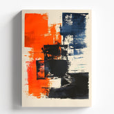 Bold Geometric Abstract Brushstroke Modern Wall Art Print