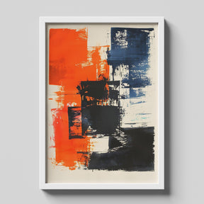 Bold Geometric Abstract Brushstroke Modern Wall Art Print
