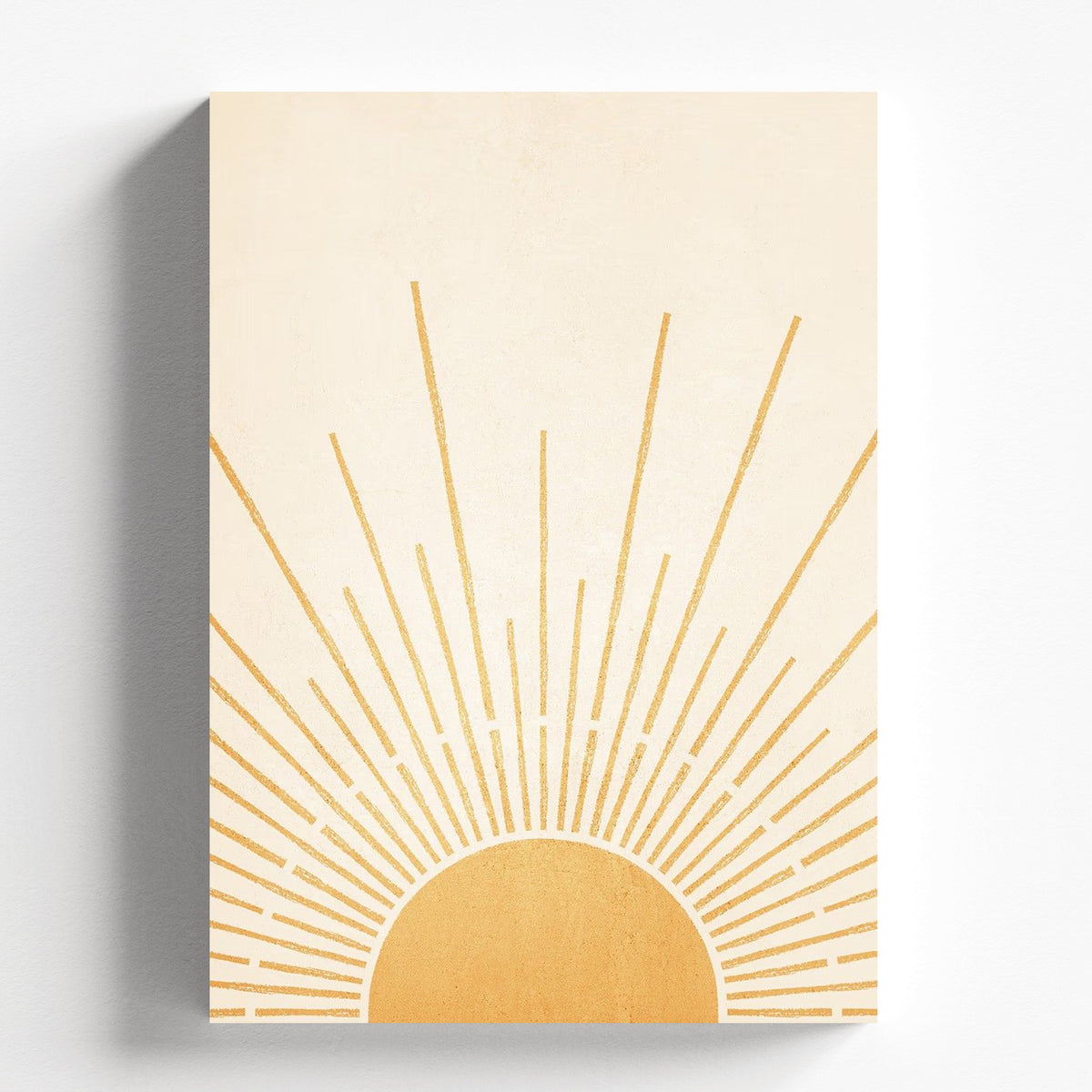 Minimal Golden Sunrise Abstract Modern Wall Art Print