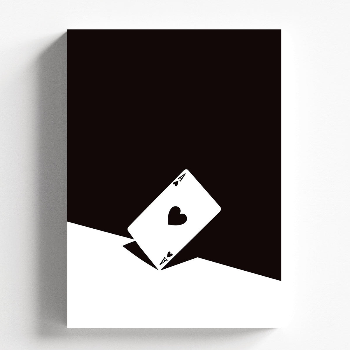Minimal Ace of Hearts Abstract Modern Wall Art