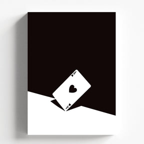 Minimal Ace of Hearts Abstract Modern Wall Art