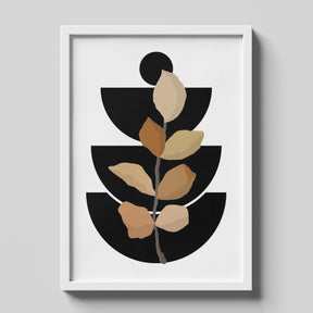 Minimal Botanical Geometry Modern Abstract Wall Art Print