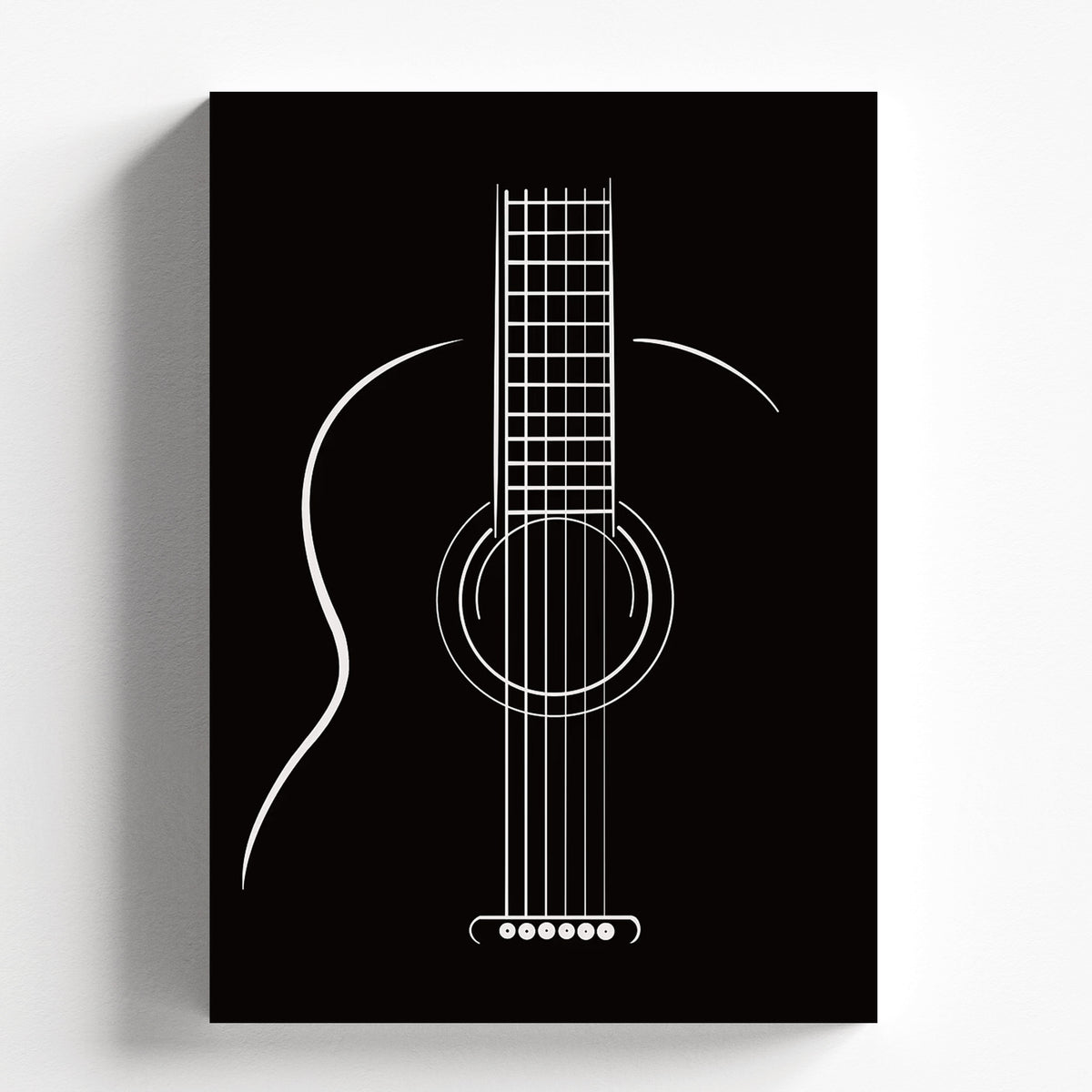 Minimal Guitar Line Art Modern Music Wall Print