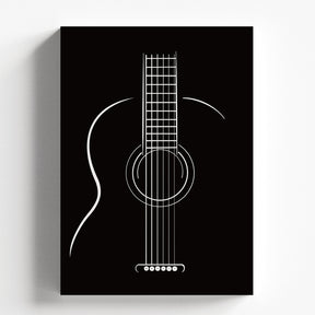 Minimal Guitar Line Art Modern Music Wall Print
