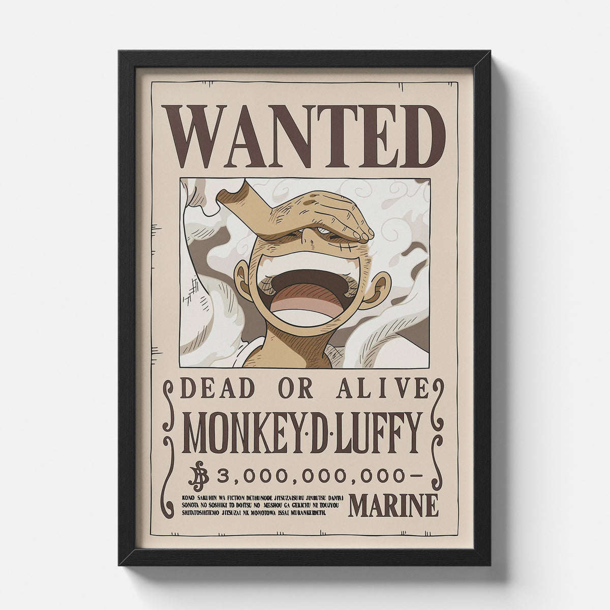 One Piece Monkey D Luffy Wanted Poster Artwork