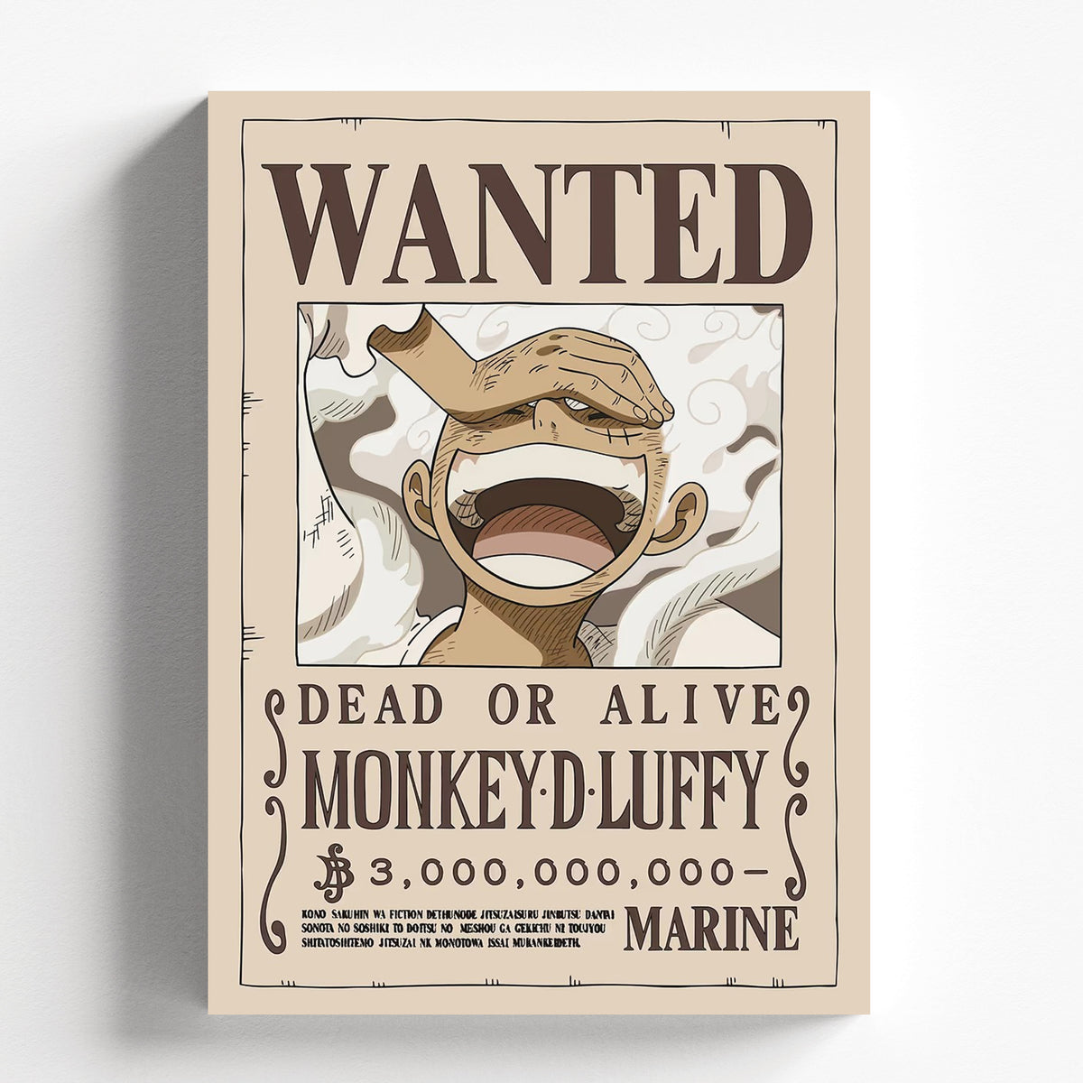 One Piece Monkey D Luffy Wanted Poster Artwork