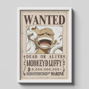 One Piece Monkey D Luffy Wanted Poster Artwork