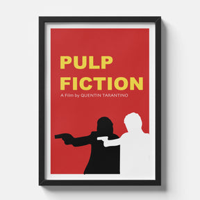 Pulp Fiction Minimalist Red Movie Poster Modern Wall Art