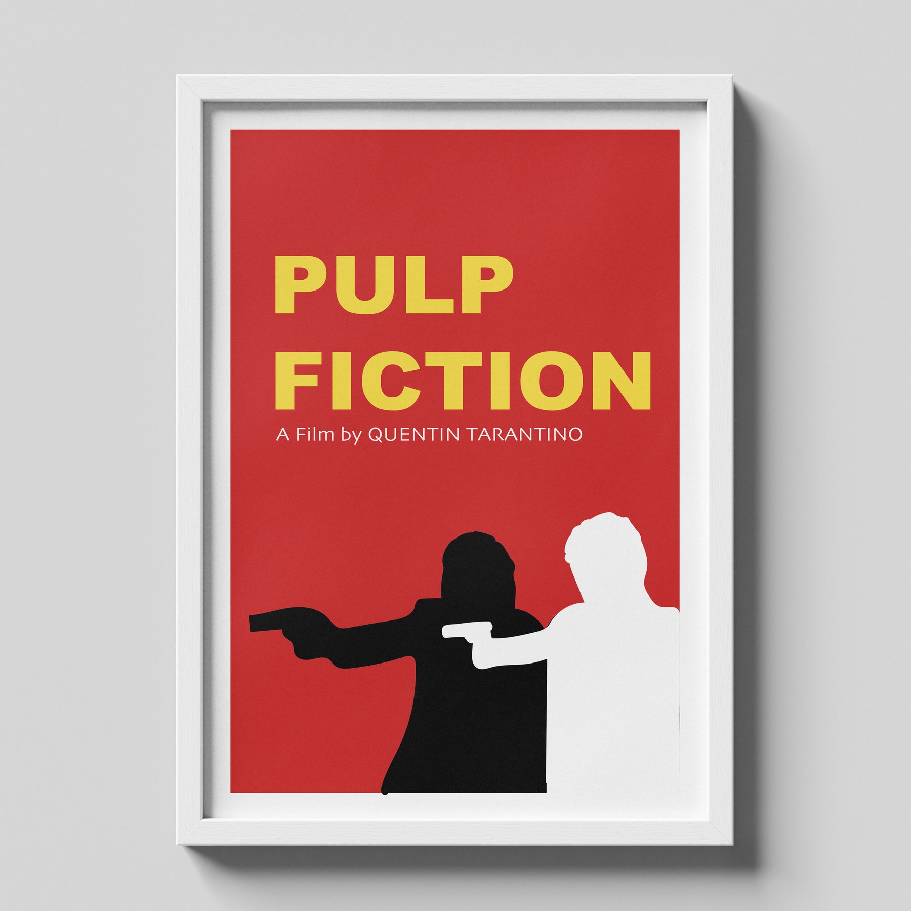 Pulp Fiction Minimalist Red Movie Poster Modern Wall Art