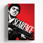 Scarface Tony Montana Red Cinematic Movie Poster