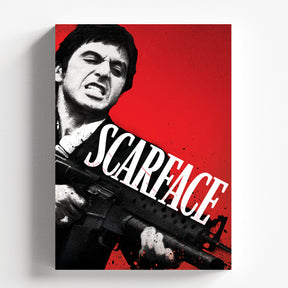 Scarface Tony Montana Red Cinematic Movie Poster
