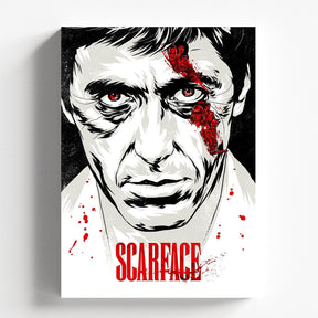 Scarface Tony Montana Illustrated Cinematic Movie Poster