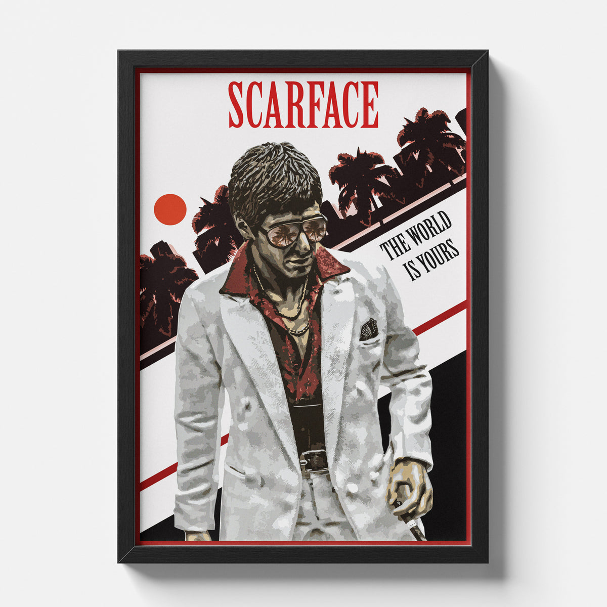 Scarface Tony Montana Retro Minimal Movie Poster Wall Art