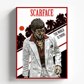 Scarface Tony Montana Retro Minimal Movie Poster Wall Art