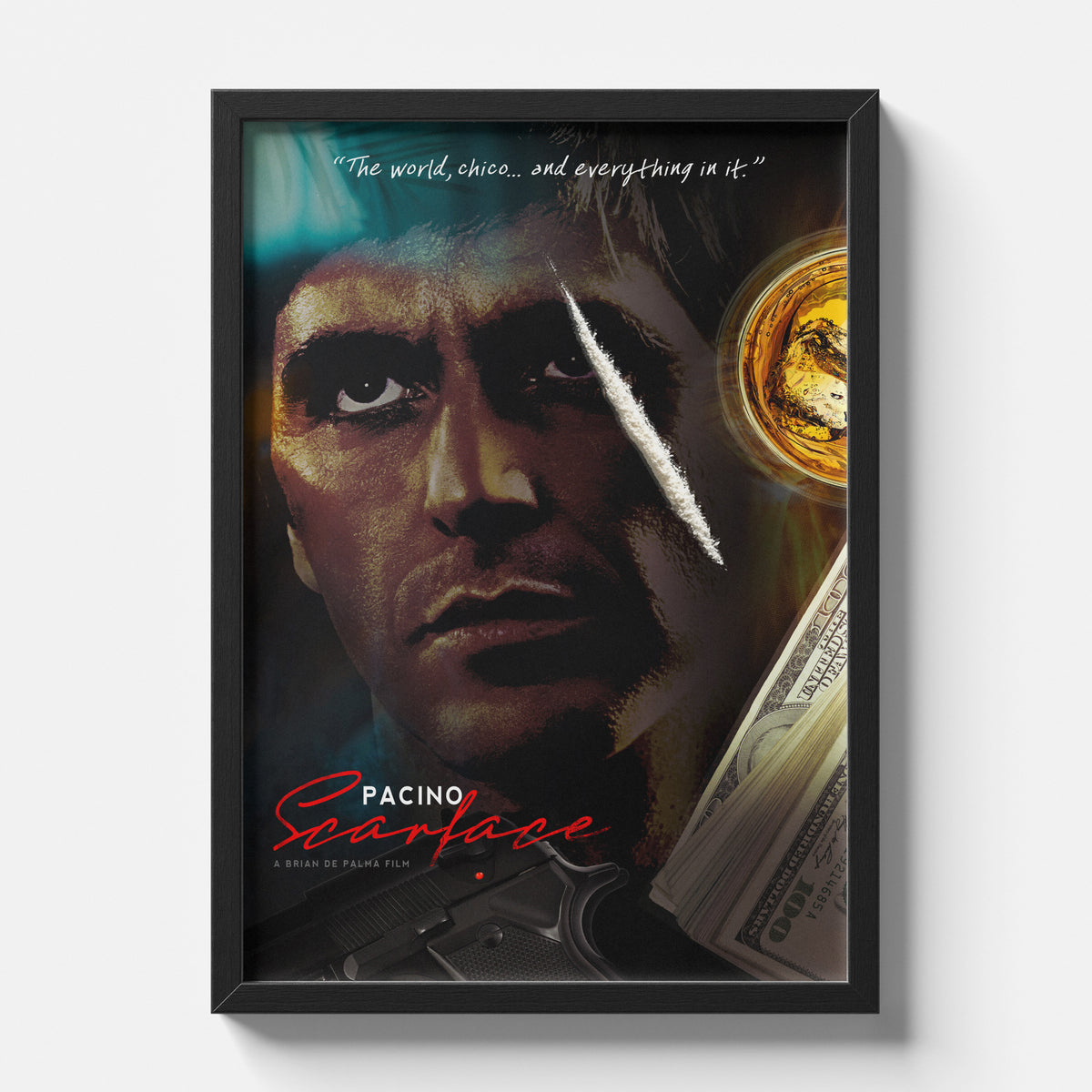 Scarface Tony Montana Cinematic Poster Premium Movie Wall Art