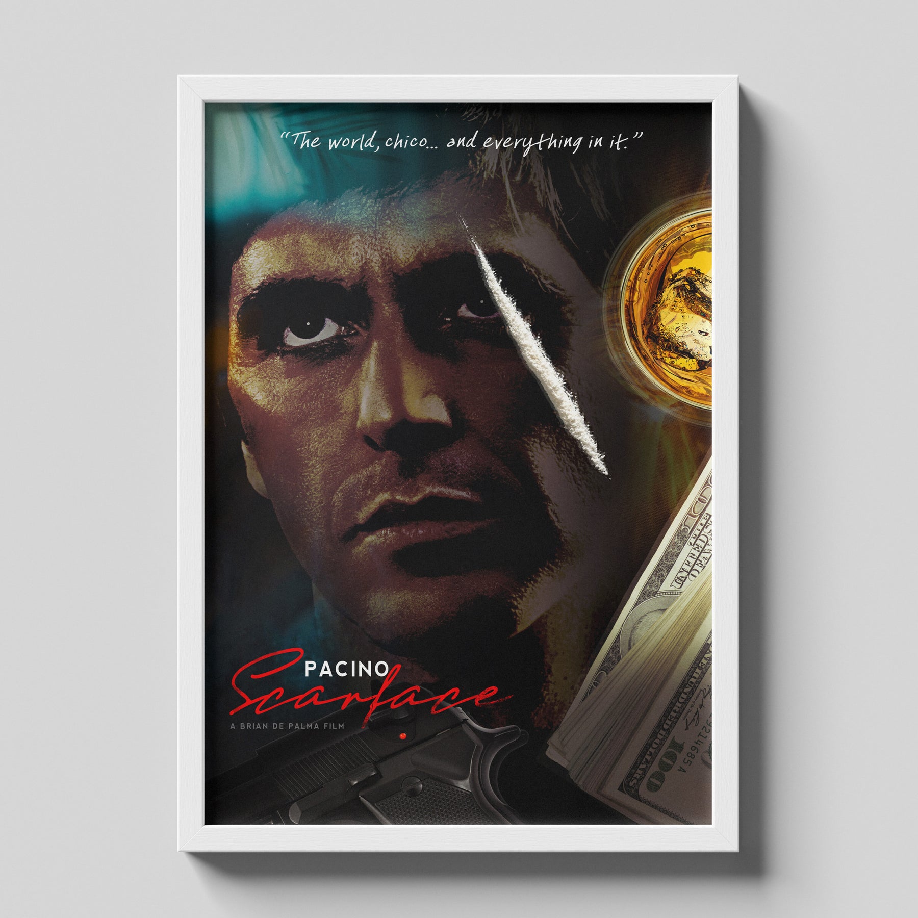 Scarface Tony Montana Cinematic Poster Premium Movie Wall Art