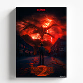 Stranger Things Hawkins Apocalypse Red Sky Poster