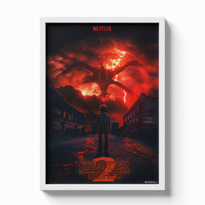Stranger Things Hawkins Apocalypse Red Sky Poster