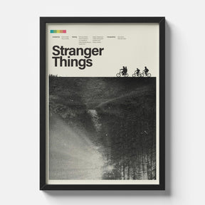 Stranger Things Minimalist Bicycle Silhouette Poster