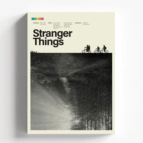 Stranger Things Minimalist Bicycle Silhouette Poster