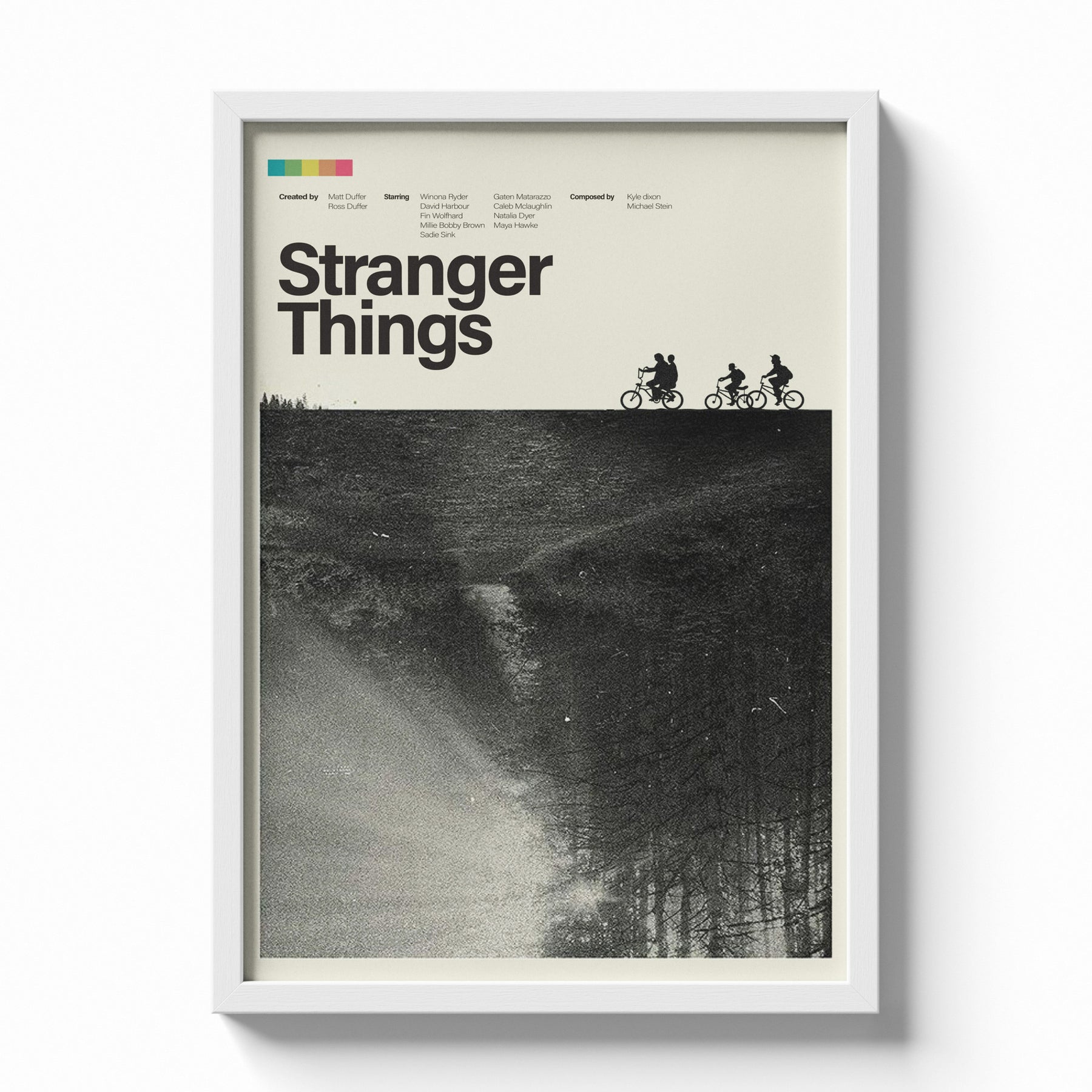 Stranger Things Minimalist Bicycle Silhouette Poster