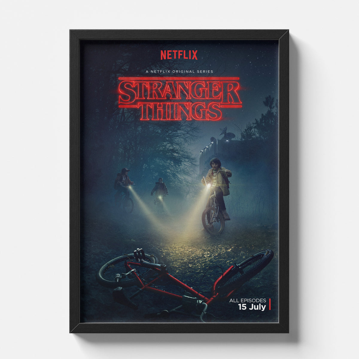 Stranger Things Retro Mystery Bicycle Poster
