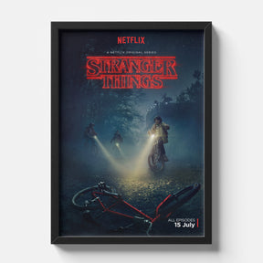 Stranger Things Retro Mystery Bicycle Poster