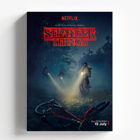 Stranger Things Retro Mystery Bicycle Poster