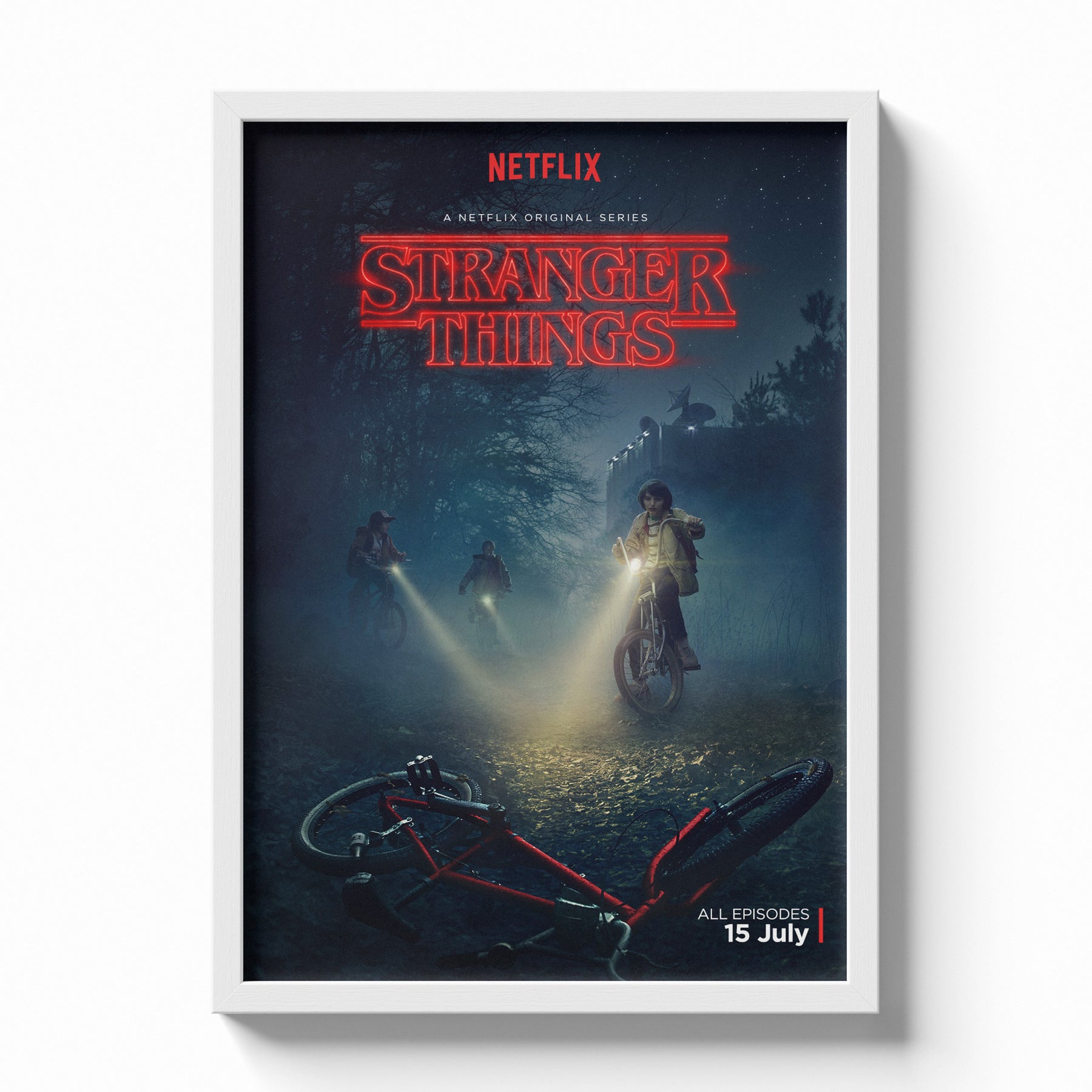 Stranger Things Retro Mystery Bicycle Poster