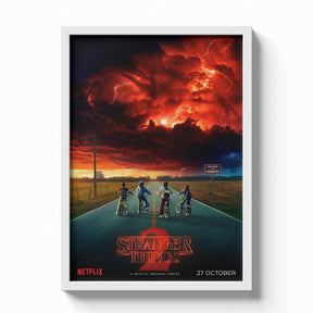 Stranger Things Hawkins Storm Bicycle Poster