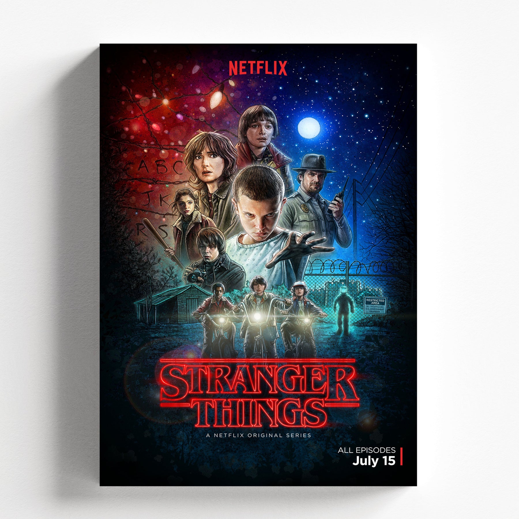 Stranger Things Hawkins Crew Retro Poster
