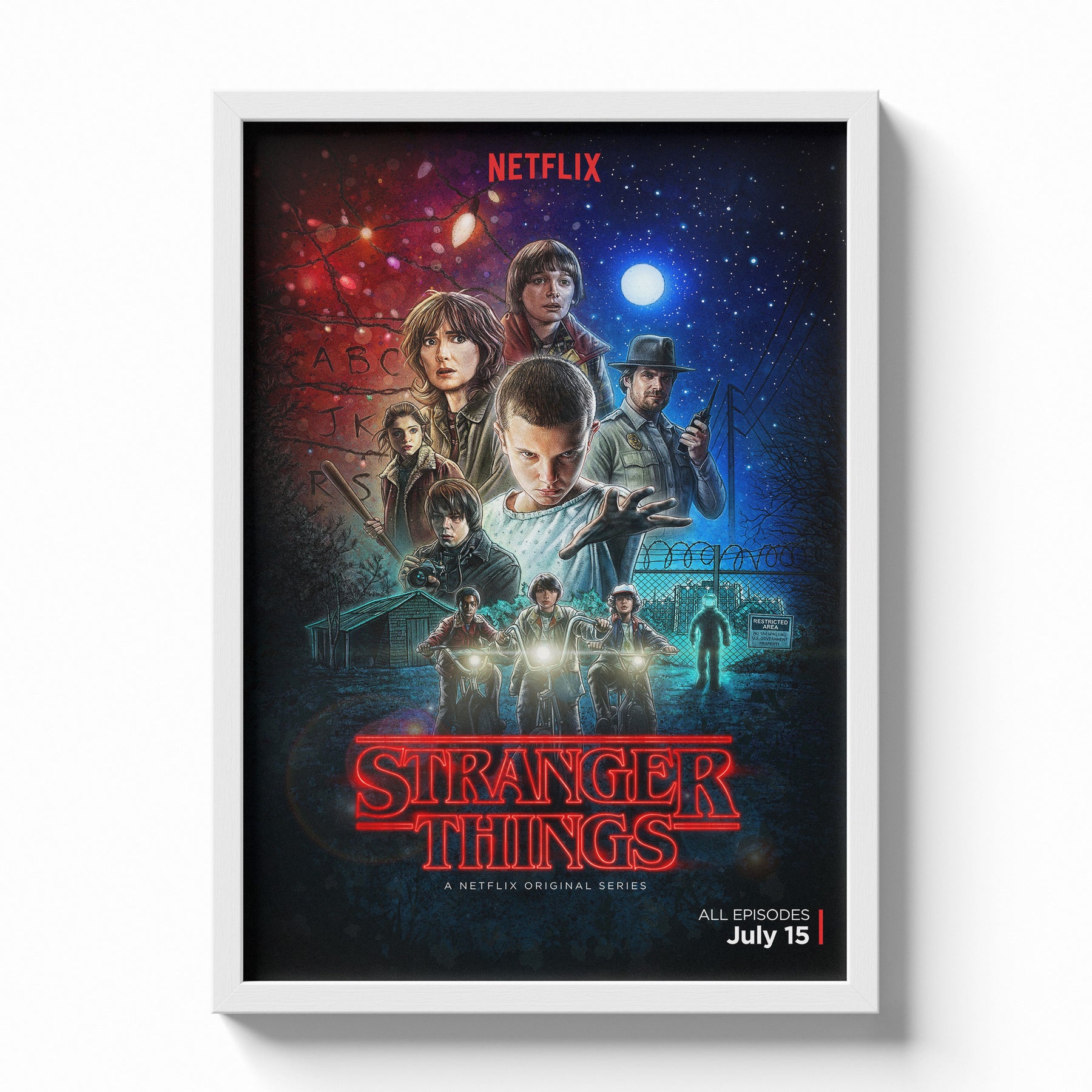 Stranger Things Hawkins Crew Retro Poster