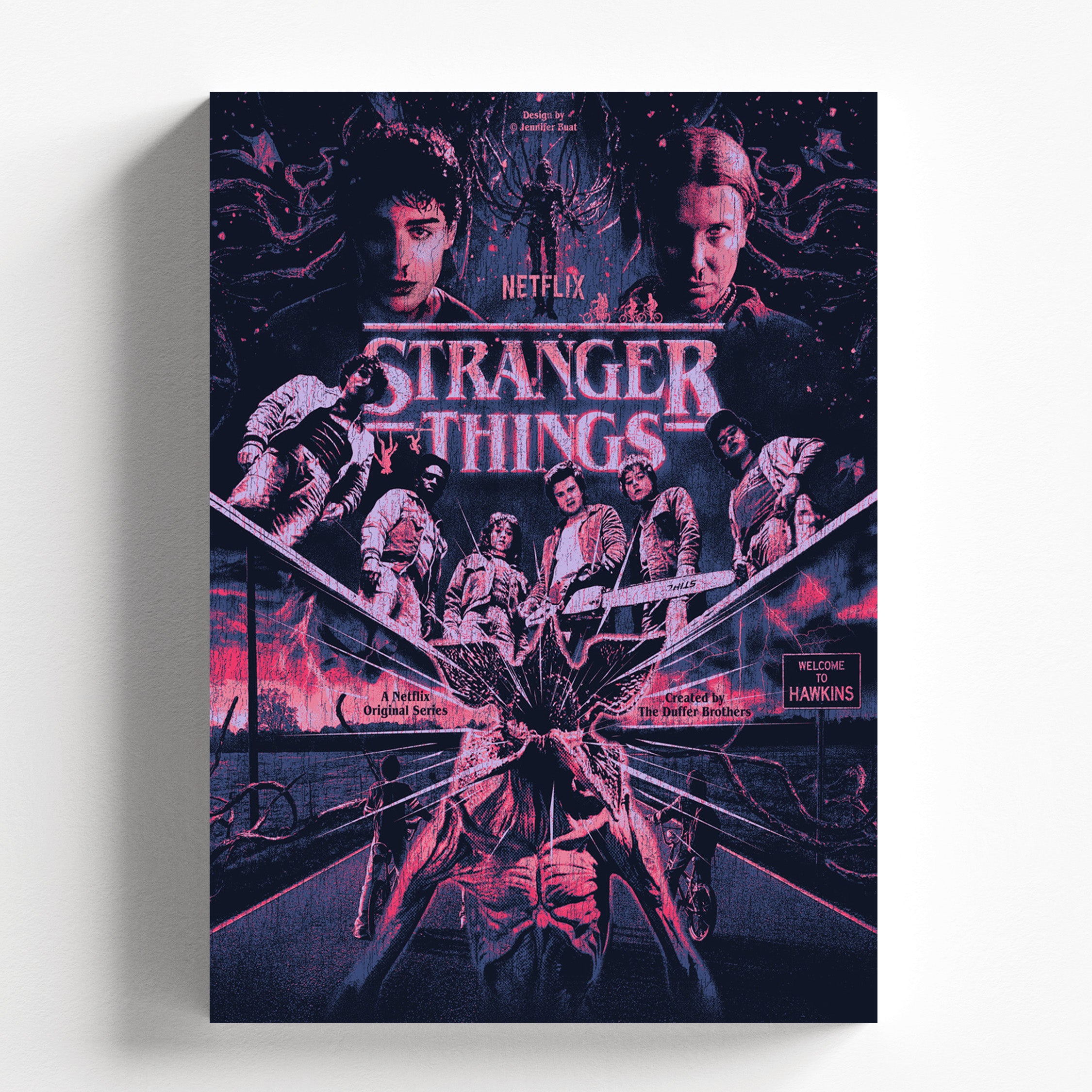 Stranger Things Rift Line Stranger Things Hawkins Rift Poster – Upside Down Ensemble Artwork