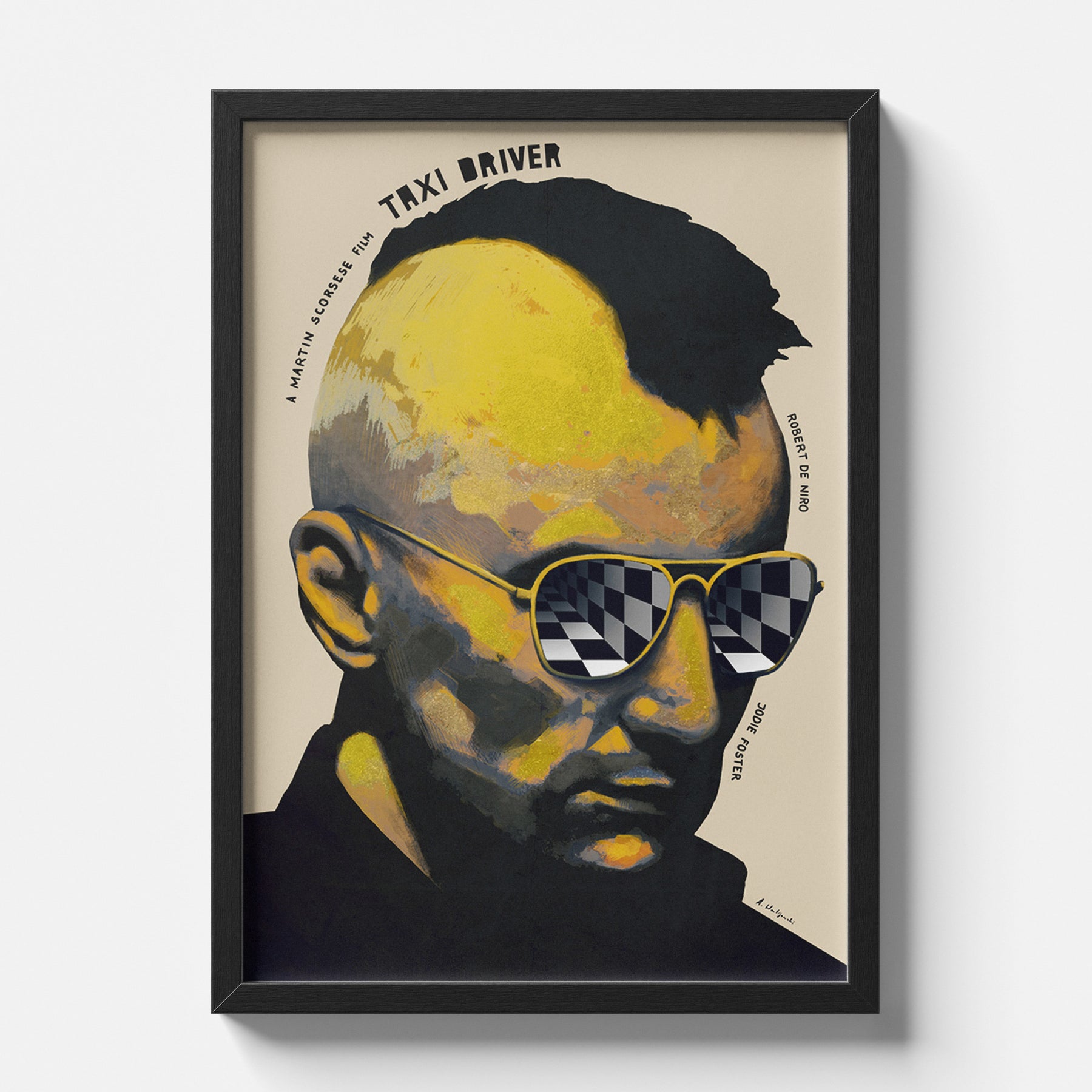 Taxi Driver Artistic Portrait Vintage Movie Poster Print