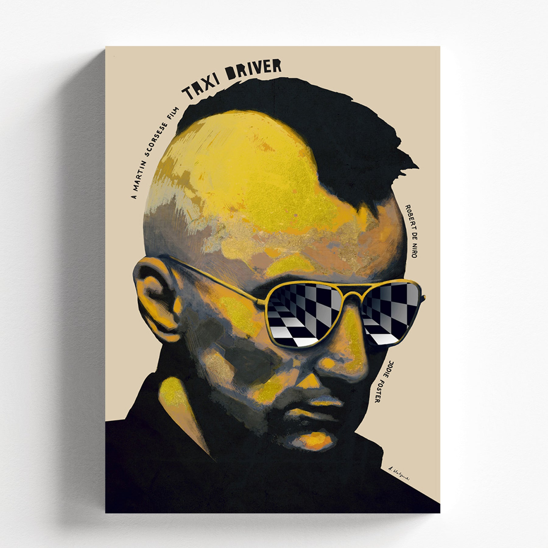 Taxi Driver Artistic Portrait Vintage Movie Poster Print
