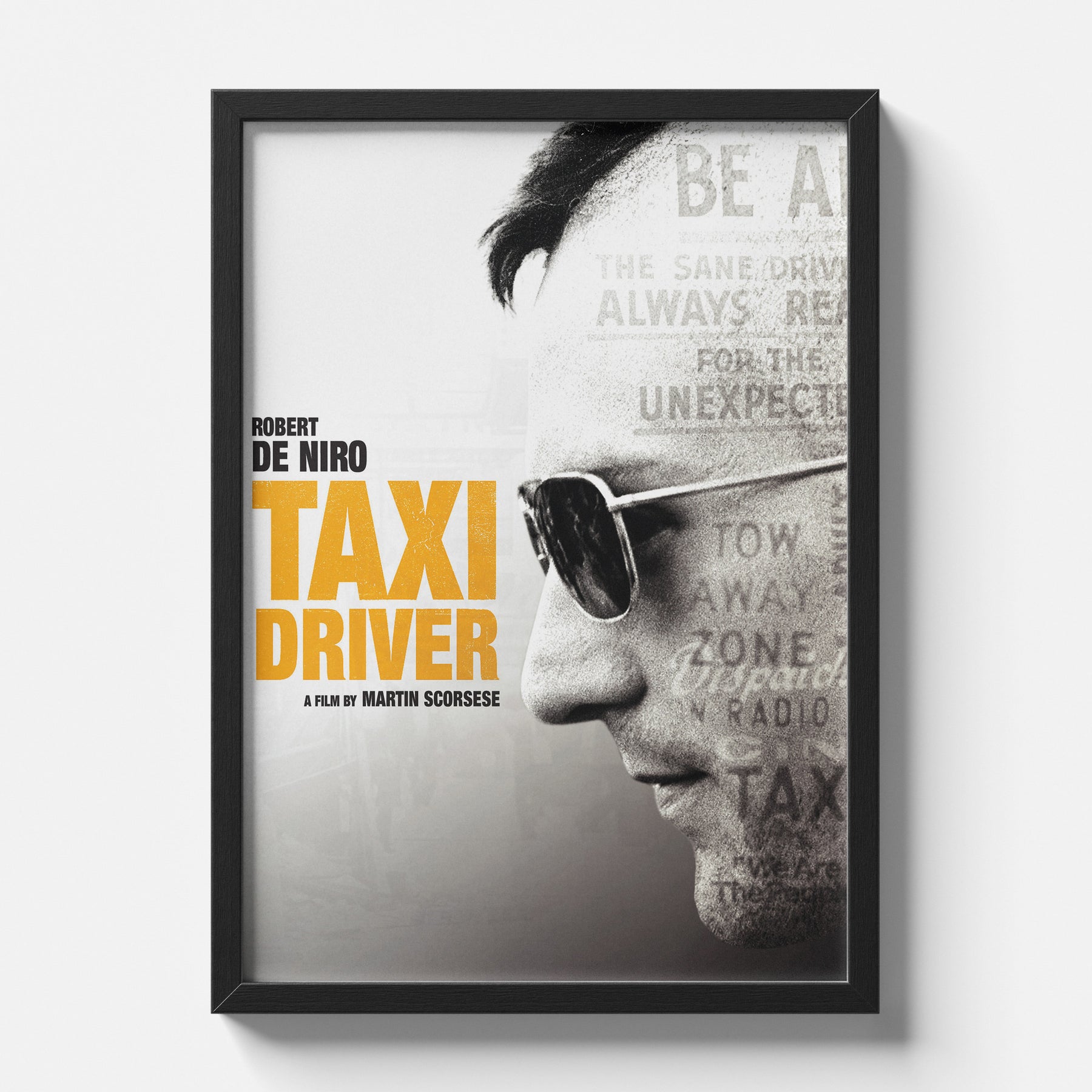 Taxi Driver Minimal Portrait Cinematic Vintage Movie Poster