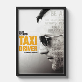 Taxi Driver Minimal Portrait Cinematic Vintage Movie Poster