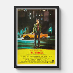 Taxi Driver Classic Night Street Cinematic Movie Poster