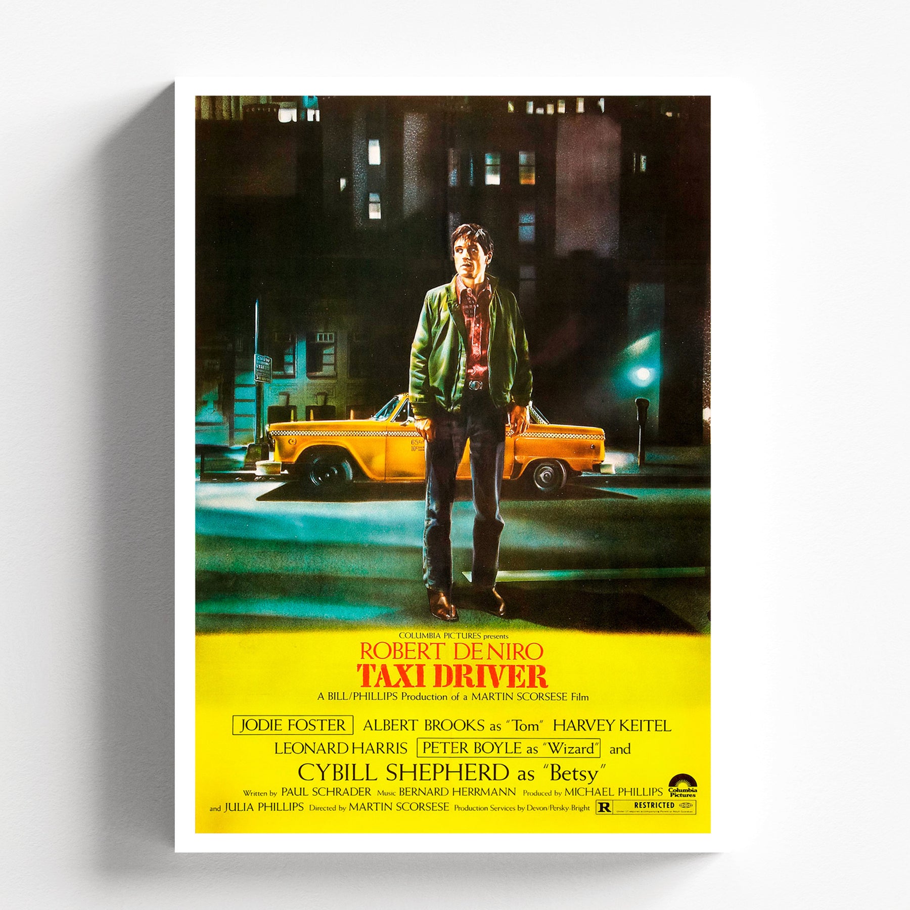 Taxi Driver Classic Night Street Cinematic Movie Poster