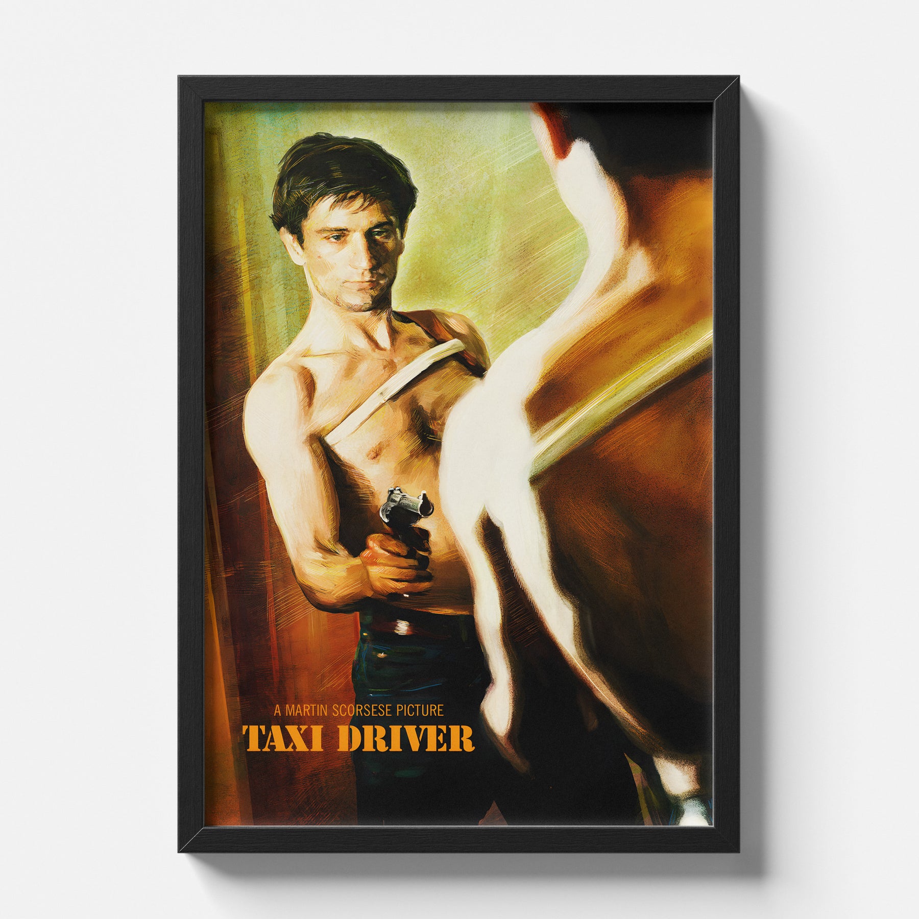 Taxi Driver Mirror Scene Artistic Cinematic Movie Poster