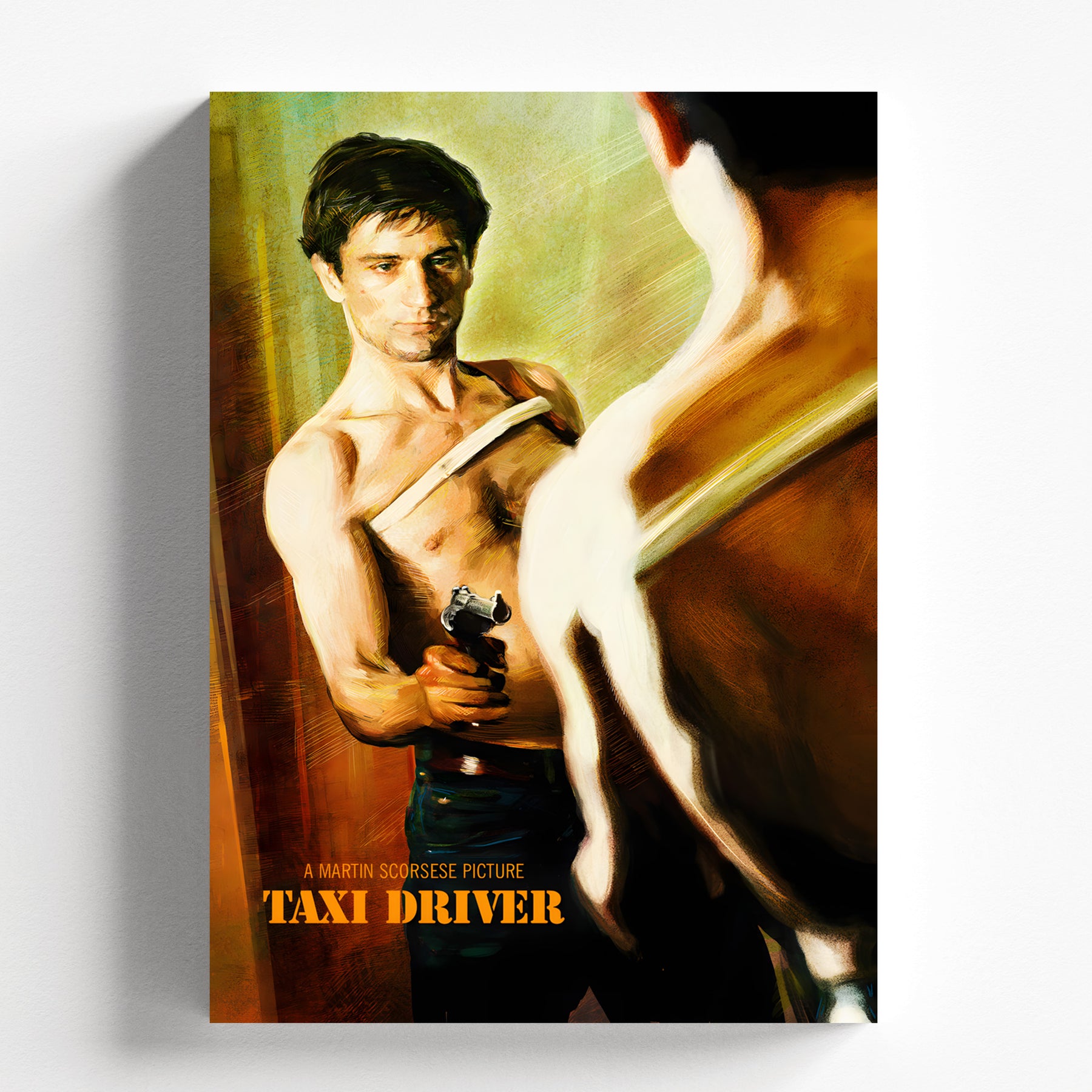 Taxi Driver Mirror Scene Artistic Cinematic Movie Poster