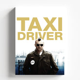 Taxi Driver Gold Typography Minimal Portrait Movie Poster