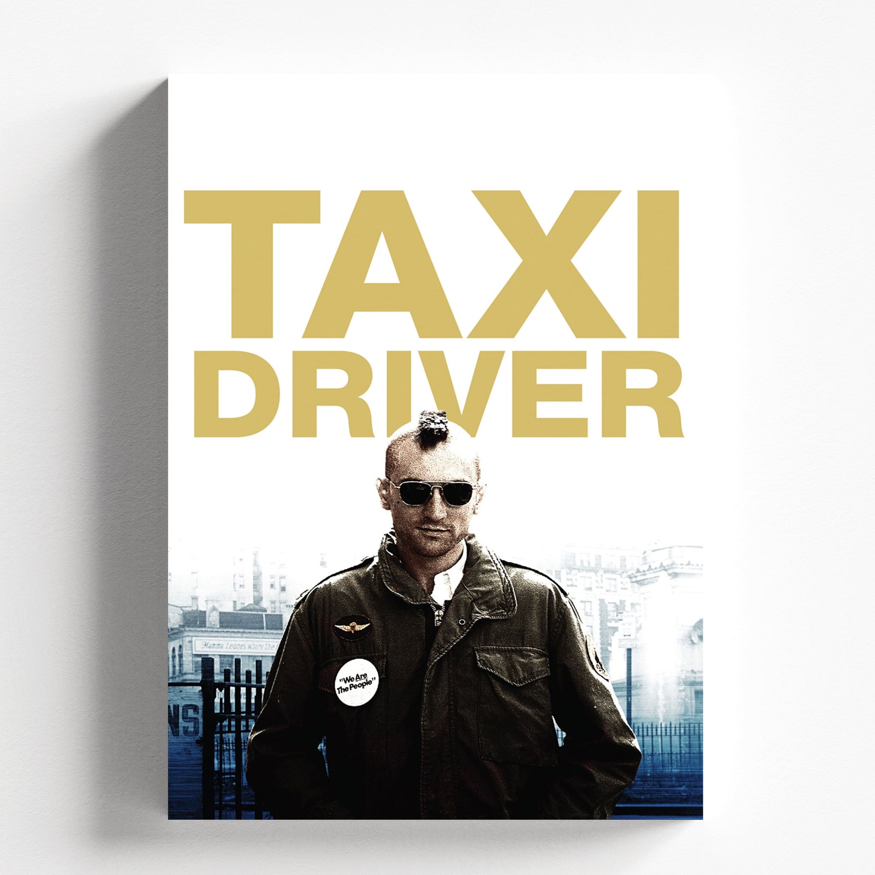 Taxi Driver Gold Typography Minimal Portrait Movie Poster