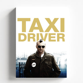 Taxi Driver Gold Typography Minimal Portrait Movie Poster