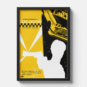 Taxi Driver Minimalist Yellow Vintage Movie Poster Print