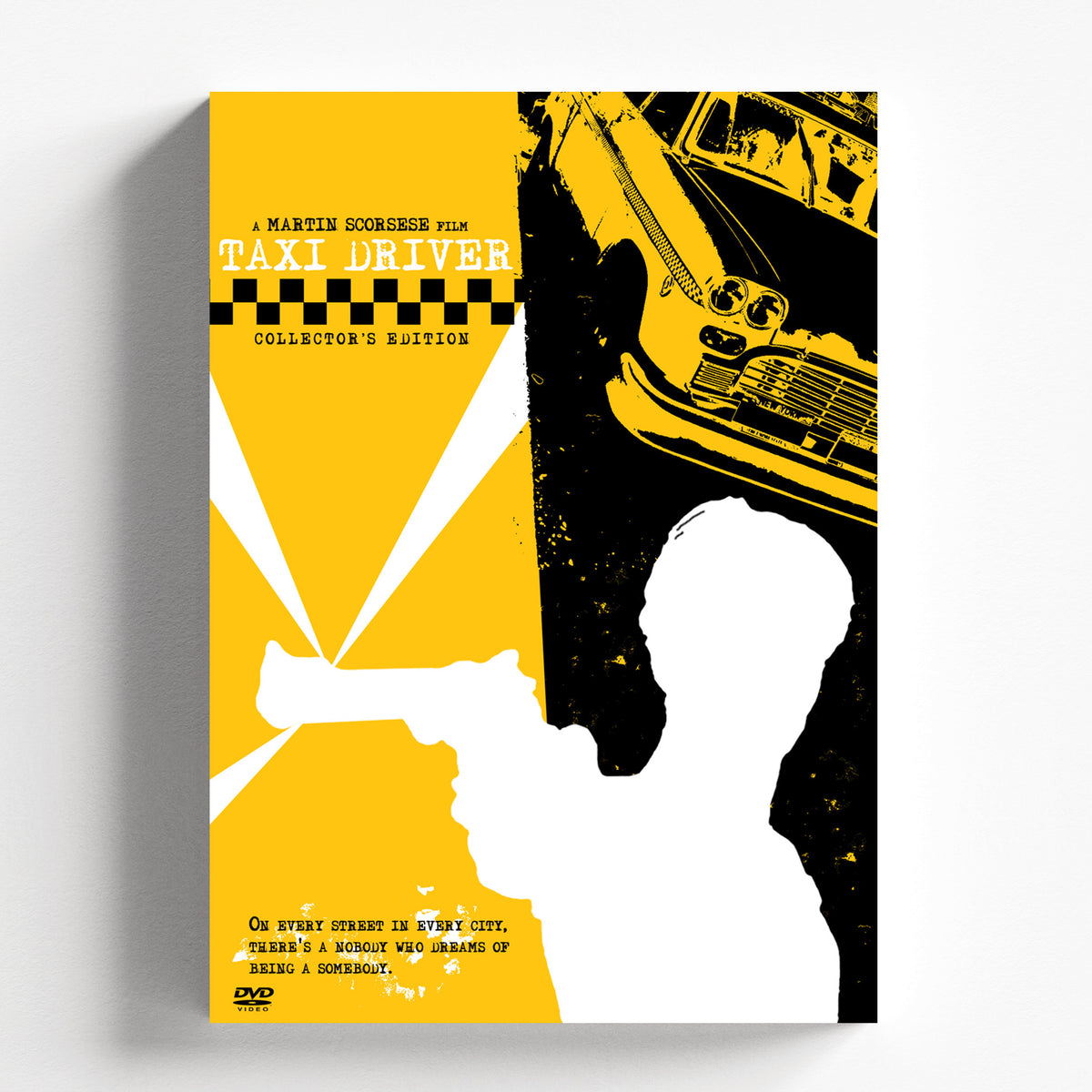 Taxi Driver Minimalist Yellow Vintage Movie Poster Print