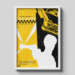 Taxi Driver Minimalist Yellow Vintage Movie Poster Print